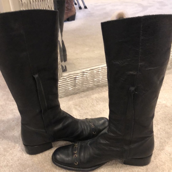 JESSICA BENNETT TALL LEATHER RIDING BOOTS - Picture 5 of 9